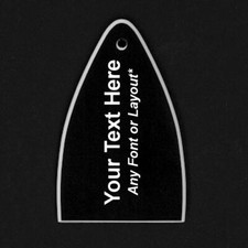 GUITAR TRUSS ROD COVER Custom Engraved For PRS USA - PERSONALIZED TEXT Black