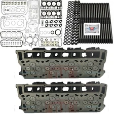 ORinged 18mm Cylinder Heads Studs Mahle Full Gask Set Fits Ford Powerstroke 6.0L