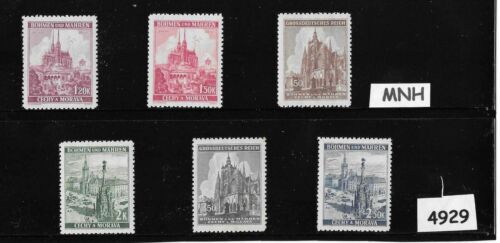 Jeu de timbres MNH / Troisième Reich / Cathédrales / B a M / Protectorat allemand de la Seconde Guerre mondiale - Photo 1 sur 1