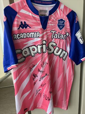 Signed Stade Francais Rugby Shirt Jersey Kappa Paris 14 Player France  Maillot VG