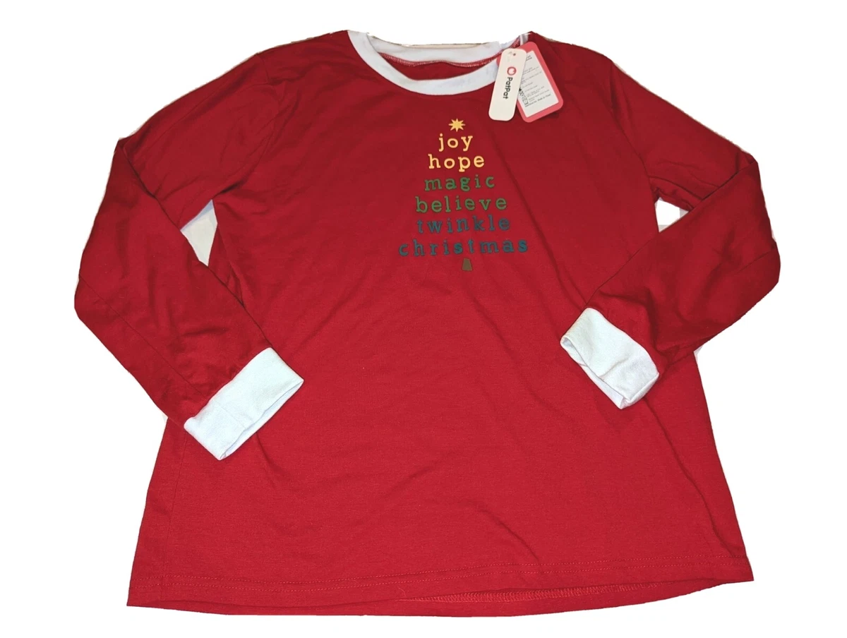 New Holiday Christmas Long Sleeve Red Shirt S Pajama Graphic Red