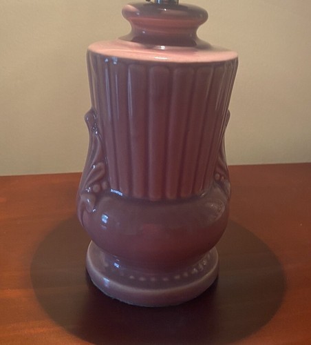 Vintage Pottery Lamp, Rose Colored Mid Century - Looks McCoy - Picture 4 of 11