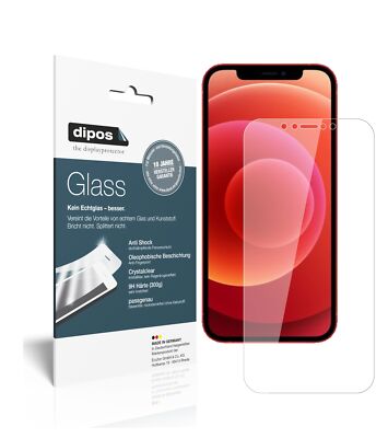 2x Schutzfolie für Apple iPhone 12 mini - Anti-Shock 9H Folie dipos Glass