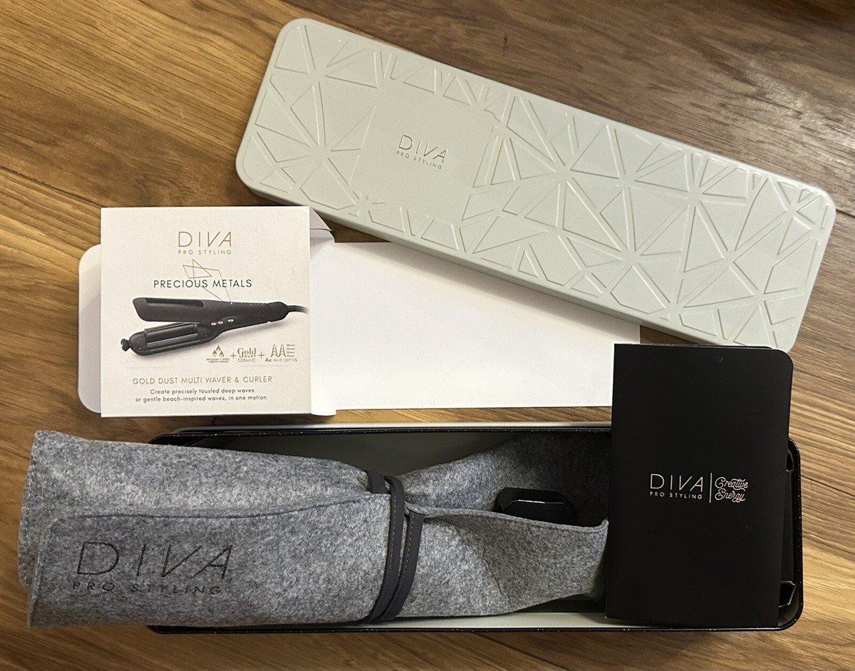 Diva Pro Styling Precious Metals Gold Dust Multi Waver Curler New In Box