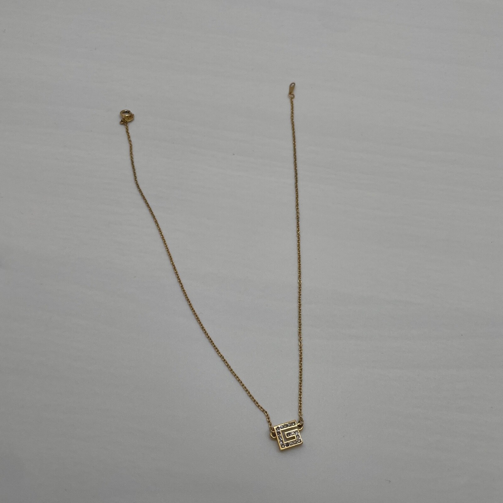 Authentic GIVENCHY G logo rhinestone Necklace met… - image 6