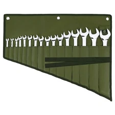 Wrench Roll Organizer 16 Pockets,Wrench Pouch Roll Up,Water Proof Oxford Cloth