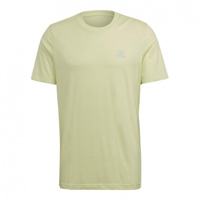 NEW Adidas Essentials Tee Shirt Mint Yellow Essential Cotton GN3403 Large |  eBay