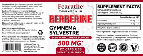 Premium Berberin HCL Extrakt 500mg, gesundes Cholesterin, Unterstützung des Körpermanagements - Bild 5 von 17