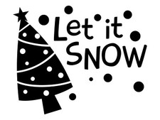 Let It Snow Holiday D cor Vinyl Decal Snowflake Joy Merry Christmas Sticker