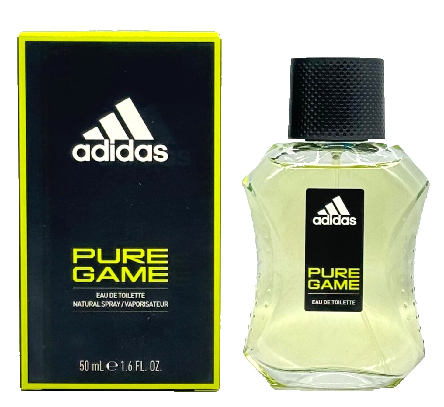 Adidas Pure Game for Men, 1,6 унции, туалетная вода-спрей, НОВАЯ В КОРОБКЕ, 100% НАТУРАЛЬНАЯ