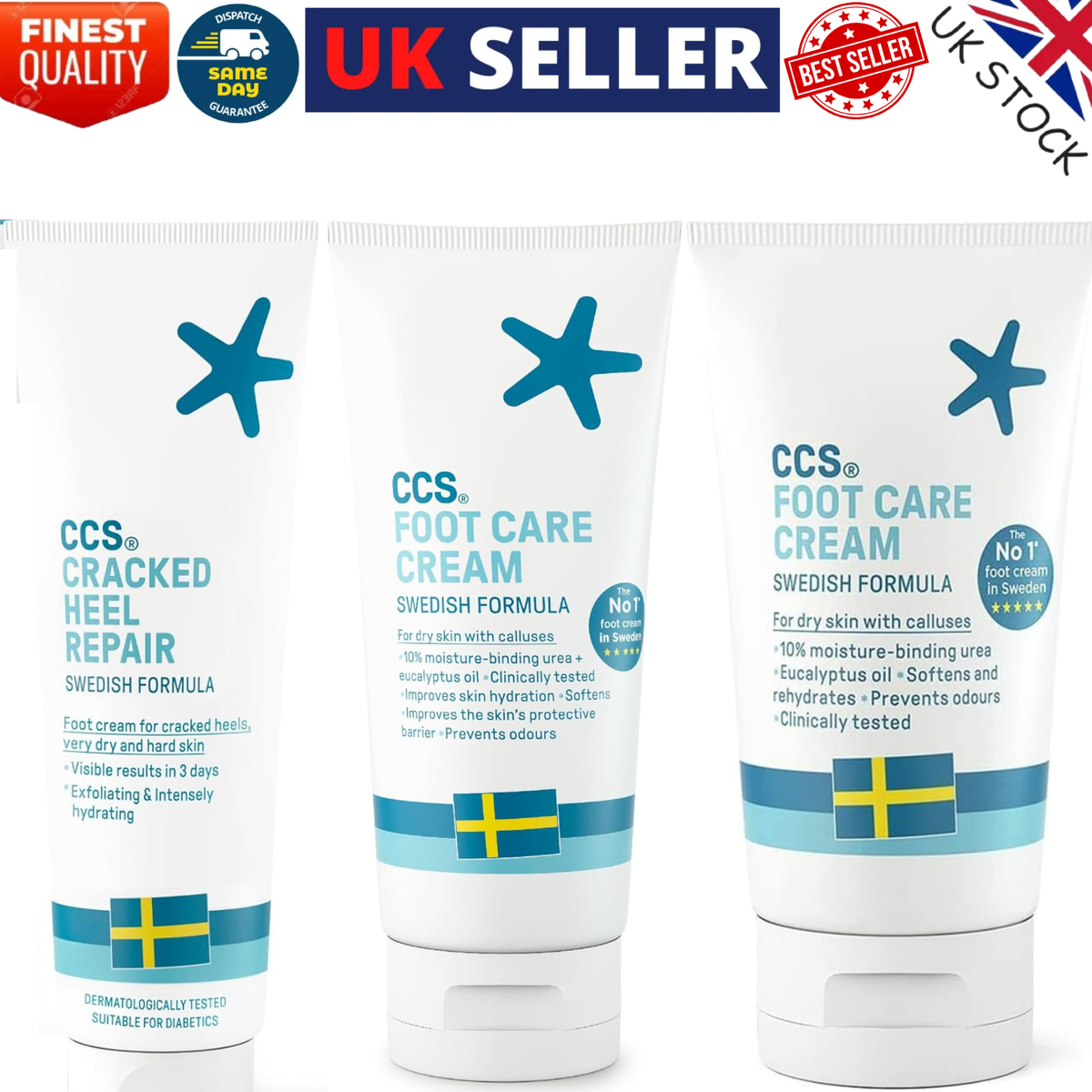 CCS Foot Care Cream For Dry Skin/Cracked Heels Urea Based Moistening Best