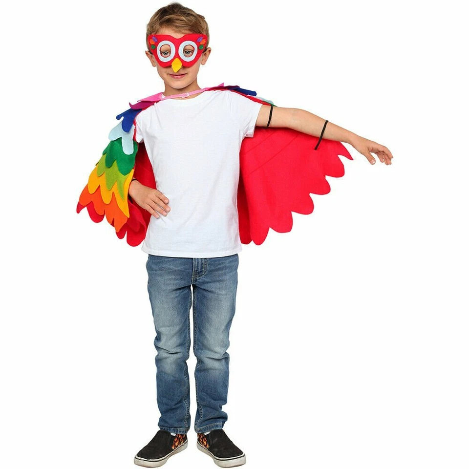 Disfraz de loro americano de vestir - Lindo, divertido, disfraz de loro volador para niños Foto 2 de 4