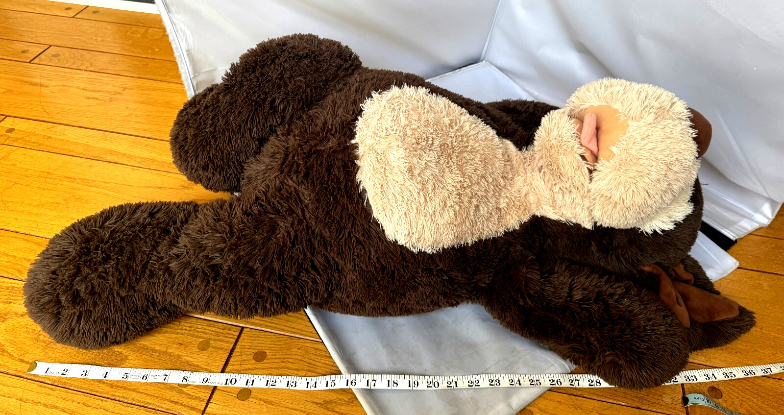 37” Hugfun/Costco XL Giant Plush Stuffed Animal Dog Jumbo Brown Beige EXCELLENT