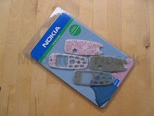 Cover originale Nokia 3200 cut-out | guscio superiore | coperchio batteria | rosa e argento NUOVO