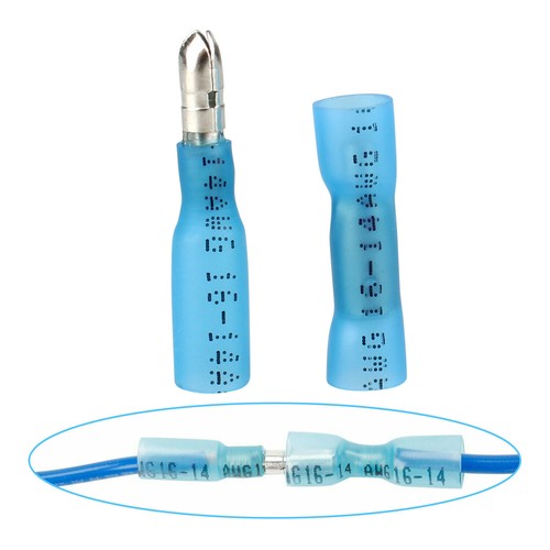 100-200 piezas conectores de cable bala termorretráctiles 22-10 AWG macho hembra crimpado - Imagen 11 de 13