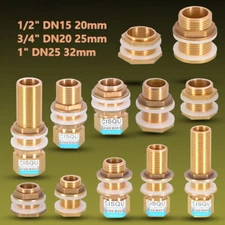 Water Butt Connector Tank Outlet Fittings Brass Bulk Head Adaptor 1/2" 3/4" 1"