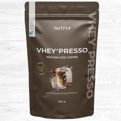 Nutri-Plus Vhey Presso Protein Iced Coffee 800g 31,24  /kg Vegan mit Koffein
