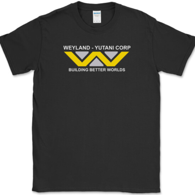 #ad #ad Weyland Yutani Corporation T Shirt Funny Aliens Movie Humor Graphic Tee $13.98