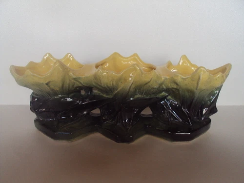 Rare! Vintage Original McCoy Triple Pot Planter. Excellent! Look!