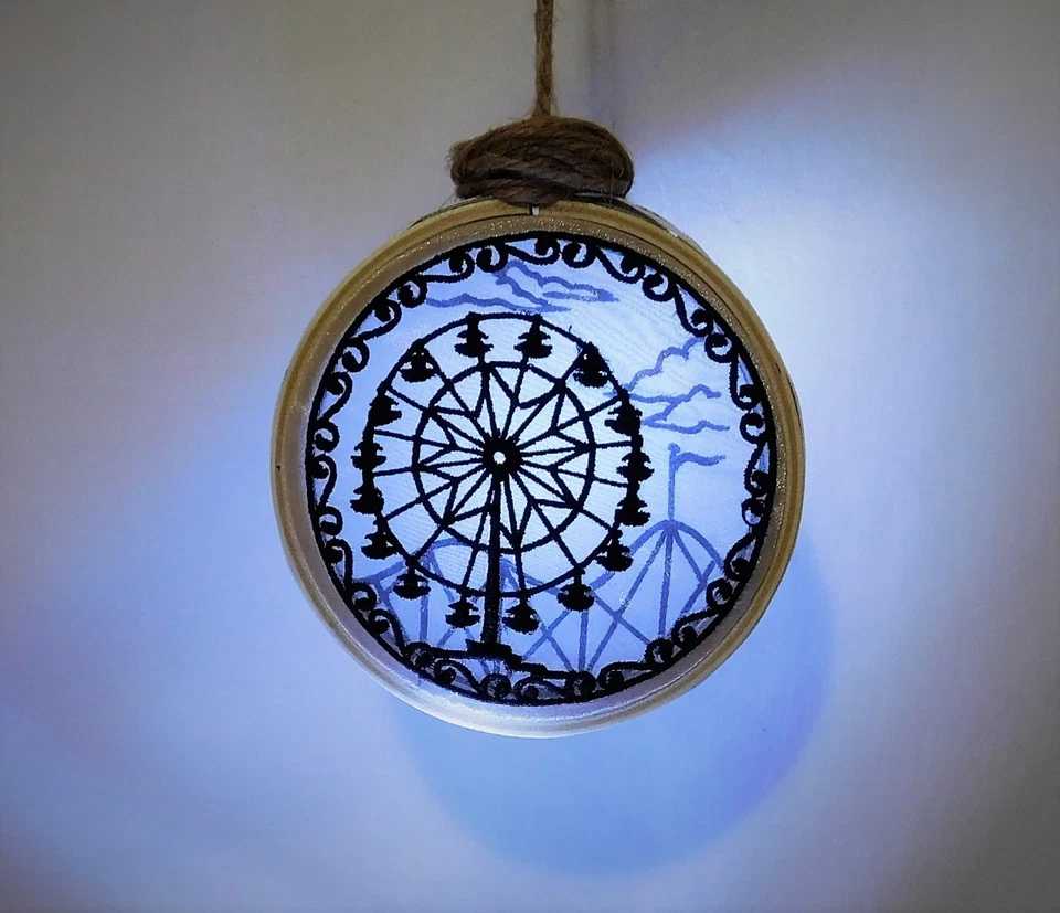 farris wheel shadow box carnival wall hanging decor - Image 4 of 4