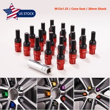 20pcs M12x1.25 Red Wheel Lug Bolt 28mm Shank Cone Seat Stud For Jeep Chrysler 20pcs M12x1.25 Red Wheel Lug Bolt 28mm Shank Cone Seat Stud For Jeep Chrysler
