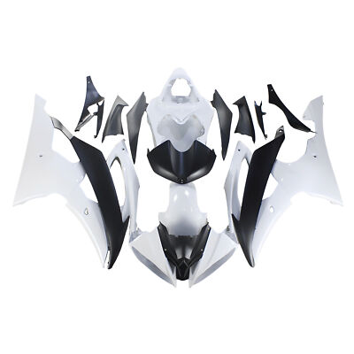 White Black Fairing Kit For Yamaha YZF R6 2008-2016 Injection Bodywork Plastics