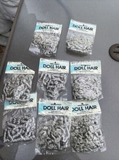 X8 DOLL MAKING HAIR LOT Curly Wavy Vintage Small Ringlet Gray CH700 038