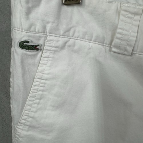Lacoste Bermuda Shorts Womens White Casual Size 40 - Picture 7 of 8