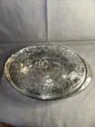Vintage Anchor Hocking SAVANNAH Floral Glass Oval 2 Qt Casserole Dish with Lid