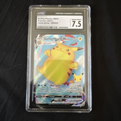 Surfing Pikachu VMAX graded CGC 7.5 for sale on eBay