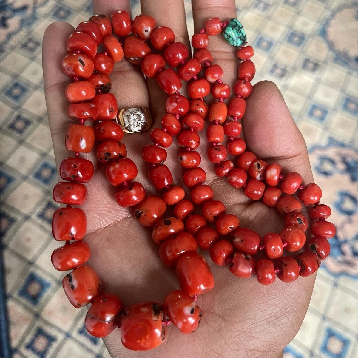 Tibetan antique coral necklace