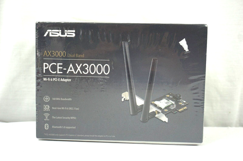 ASUS PCE-AX3000 BLUETOOTH 5.0 DUAL-BAND Wi-Fi 6 (802.11ax) PCIE ADAPTER NOWY