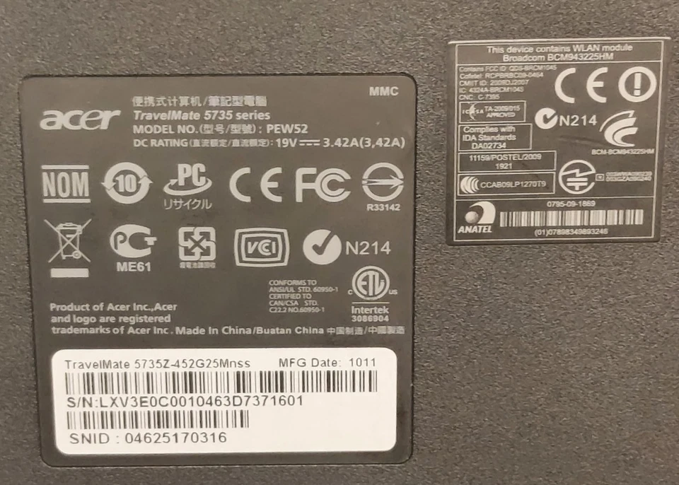 Acer TravelMate 5735Z (Intel Pentium, 4GB Ram,128 GB SSD) *** Ubuntu (Linux) - Bild 4 von 4