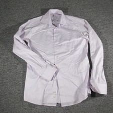 Eton Dress Shirt Mens 39 15.5 Lavender Slim Fit Long Sleeve Button Up Shirt