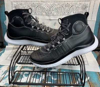 NEW Under Armour Curry 4 Flotro Suit And Tie Black White Sneakers Shoes Mens 11