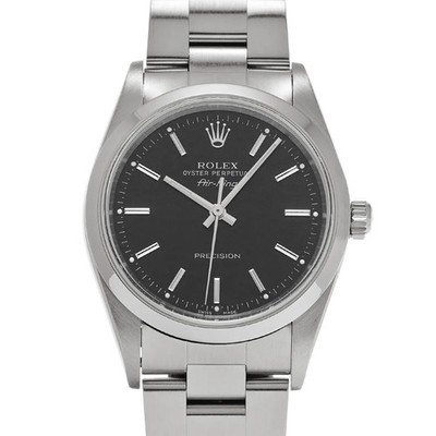 Rolex Air-King 14000M 34mm Stainless Steel Black Wristwatch #WW5858