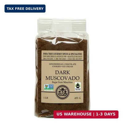 India Tree Dark Muscovado Sugar, 1 Pound