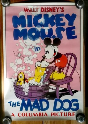 Vintage Poster - Filmplakat - Mickey Mouse in - ''the mad dog''