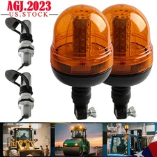 2pcs 60 LED Emergency Warning Rotating Beacon Strobe Light for Tractor Forklift