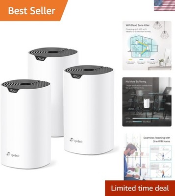 Deco S4 Mesh AC1900 WiFi System - 5,500 Sq.ft. Coverage, 3 Units, Works with ...