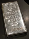 NADIR Fine Silver .9999 1000 gram ( 1 kilo) silver bar W/COA