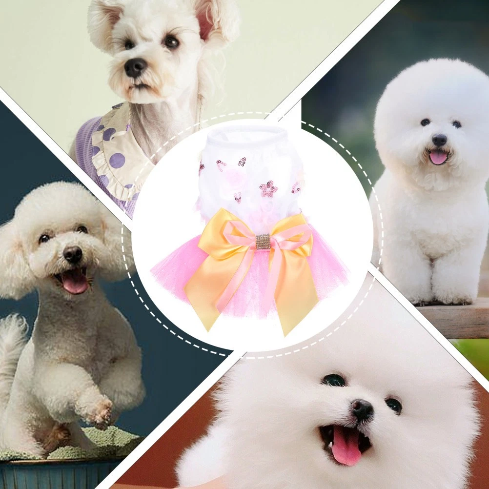 VETEMENTS Bellissimi vestiti per cani vestito per cuccioli vestito decorativo per cani da interno costume estivo per cani