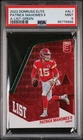 2022 Donruss Elite Patrick Mahomes A-List Green PSA 9 CASE HIT