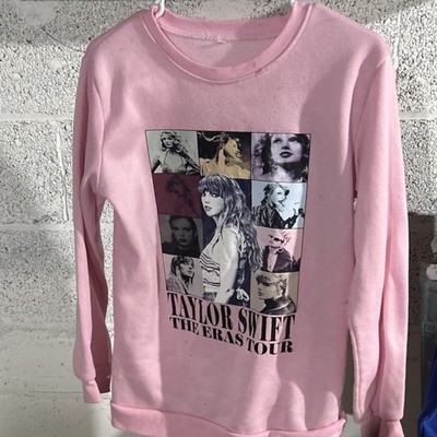 Taylor Swift The Eras Tour Pink Pullover Sweatshirt Women's Graphic Print