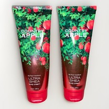 Bath  Body Works Country Apple Ultra Shea Body Cream 8 oz RETIRED New 2 Pack