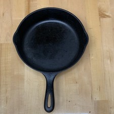 Cast Iron Frying Pan Long Handle Flat-Bottome...