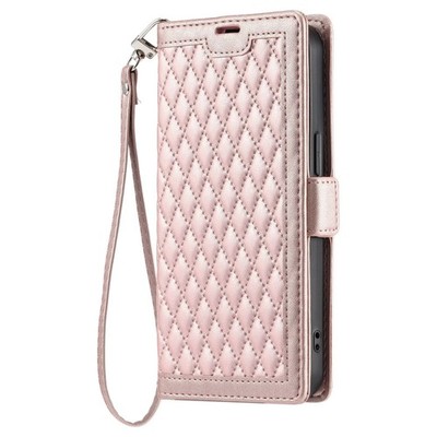 Magnetic Grid Leather Wallet Phone Case For Redmi K80 A5 14C 13C Note 14 13 Pro