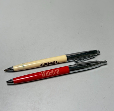 Vintage Sheaffer s Cigarette Advertising Camel & Winston Ballpoint Pens Tobacco