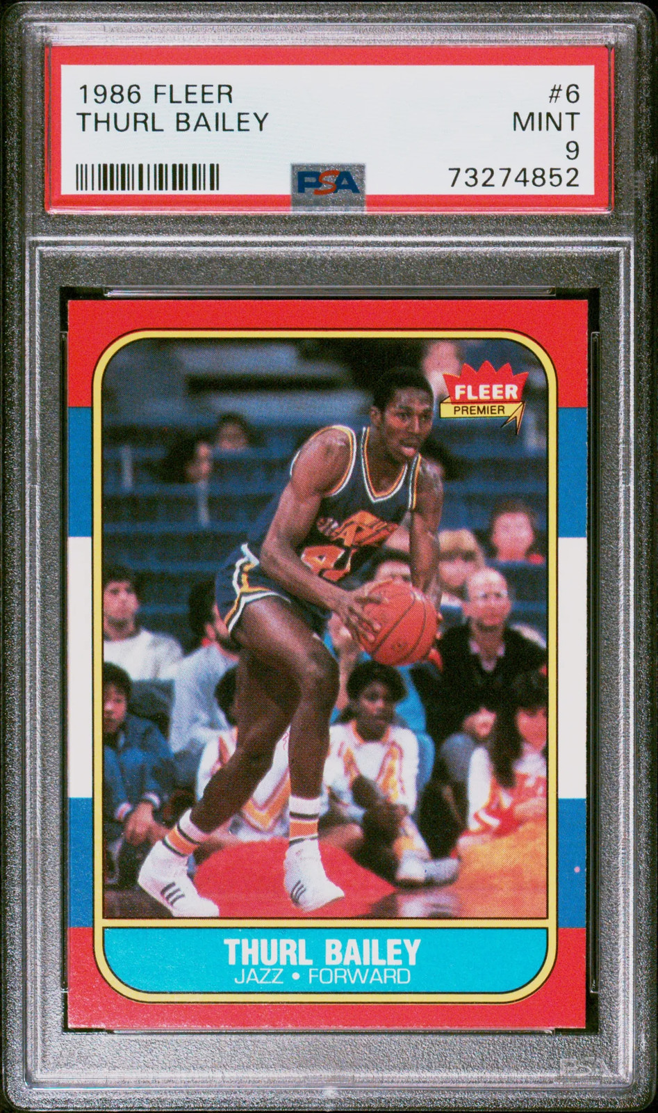 1986 Fleer Thurl Bailey #6 PSA 9
