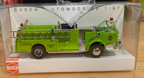 Camión de bomberos con bomba verde Busch HO 1/87 LaFrance #7 #46010 muy raro nuevo en caja | Zustand: New